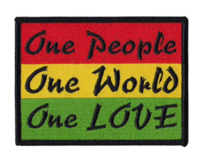 One People One World One Love 4"x3" Patch