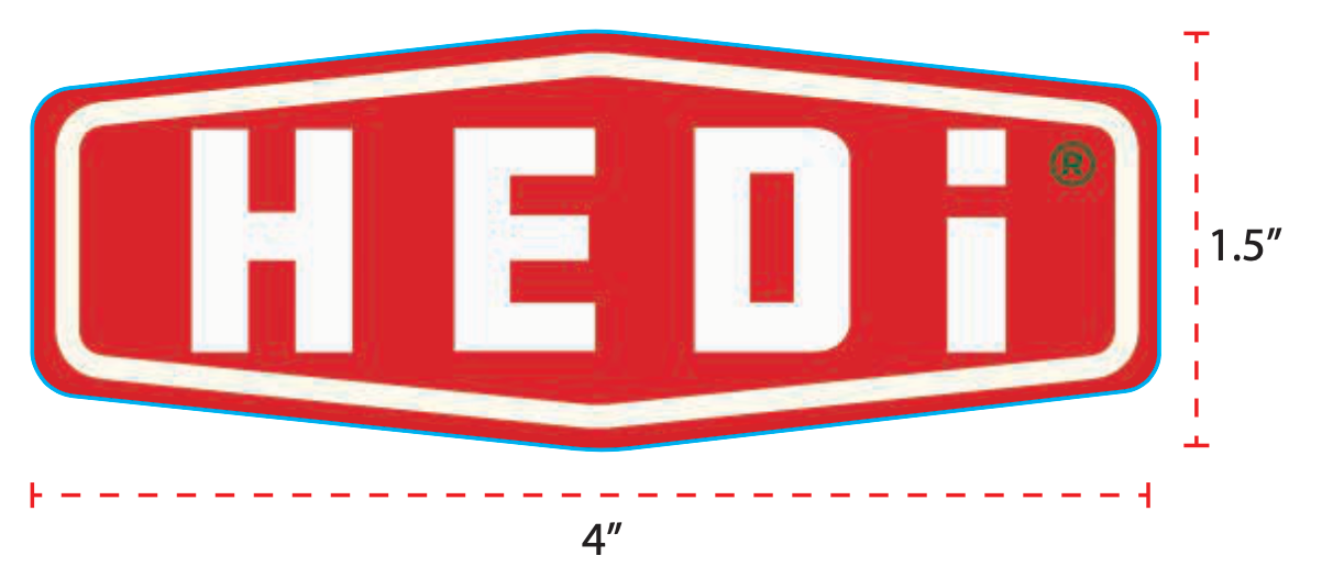 HEDi Sticker | Red, White