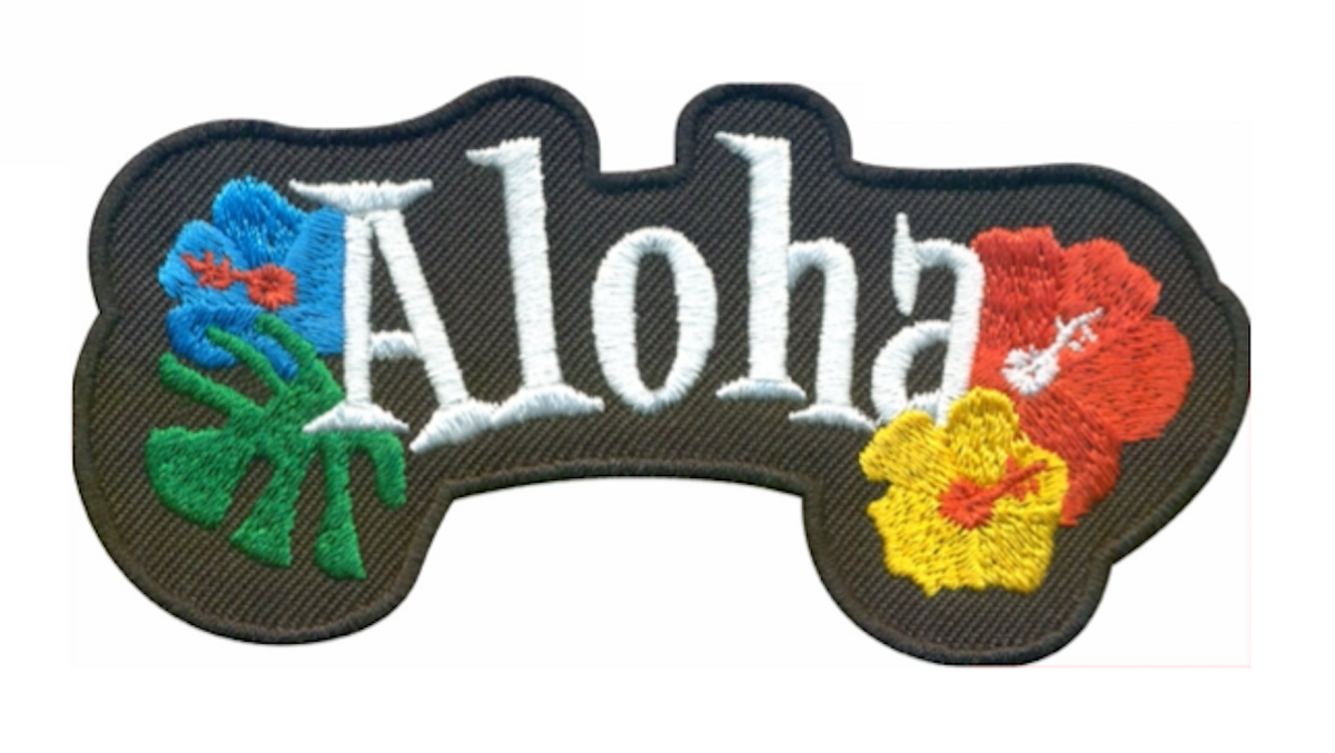 Hawaii Aloha hook-and-loop patch on a HEDiGEAR HEDi-PACK
